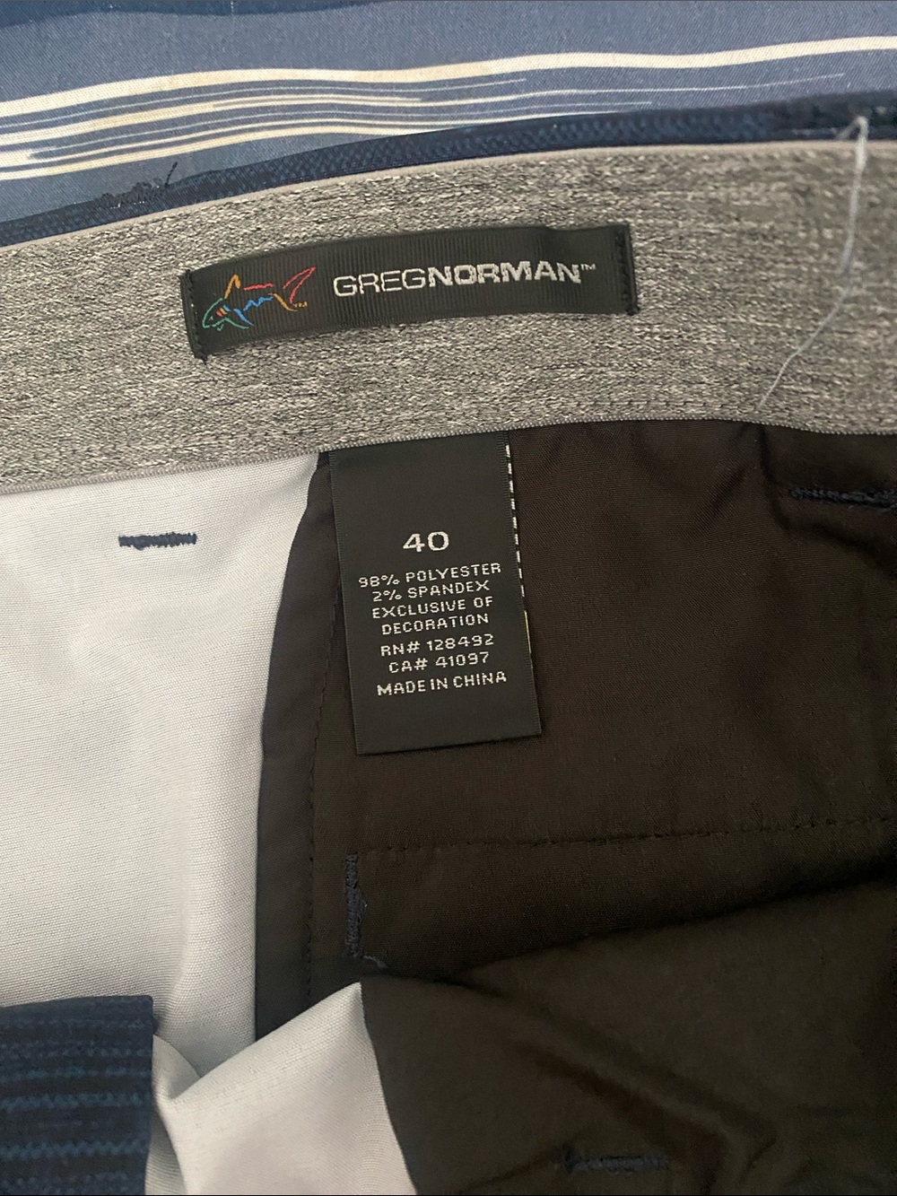 Greg Norman Collection Blue Performance Golf Shorts - Picture 2 of 9